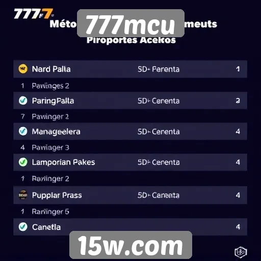 Métodos de pagamento aceitos no 777mcu