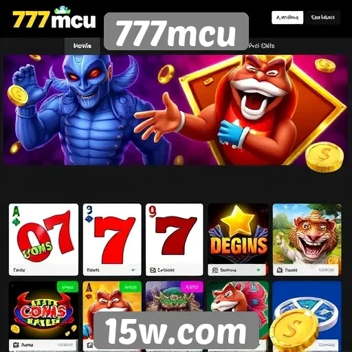 Variedade de jogos disponíveis no 777mcu